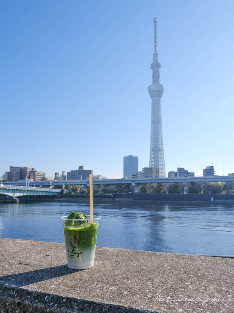 八十八浅草の抹茶ラテ